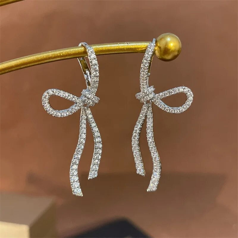 Luxury Bow Tassel Earrings
